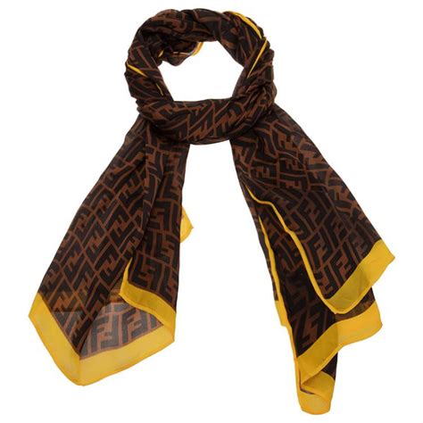 fendi zucca scarf silk|More.